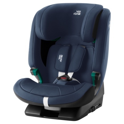 Cadeira auto para criança Britax Römer azul escuro com arnês e base preta