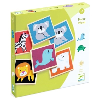Jogo memória 23 peças madeira Djeco Memo Wood