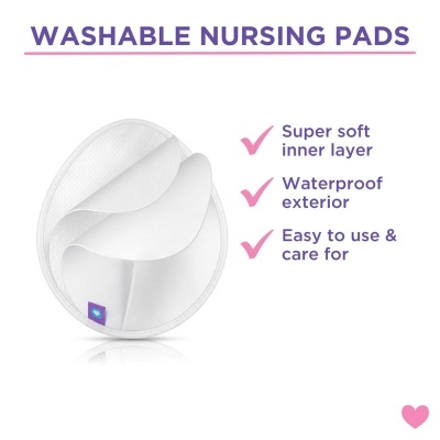 Discos amamentação laváveis Lansinoh Washable Nursing Pads (4 un)