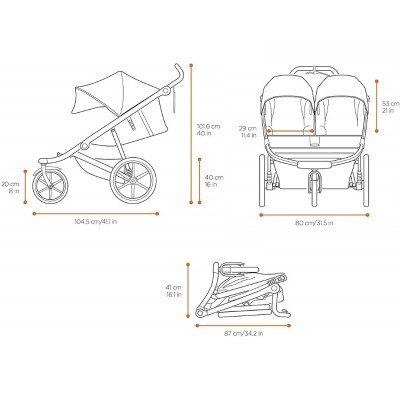 Carro bebé Thule Urban Glide 2 Double Baby Stroller
