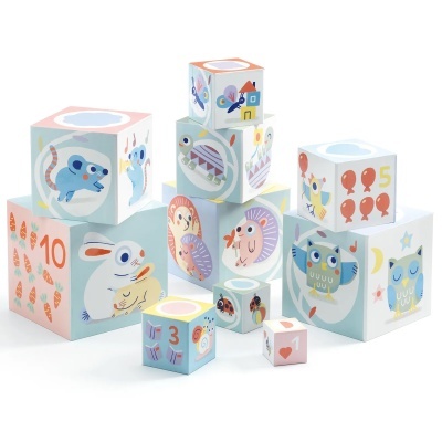 Cubos de empilhar Djeco BabyBloki nestling cubes