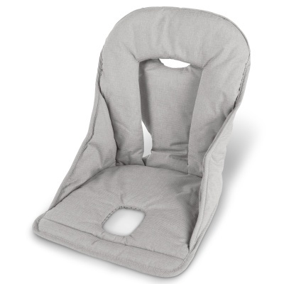 Almofada cinza acolchoada para cadeira com aberturas