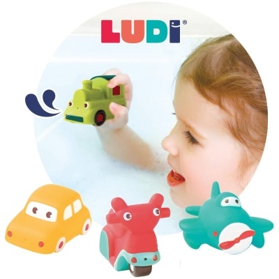 Brinquedos banho Veículos Borrifadores Ludi Transport Bath Sprayers