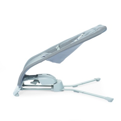 Reclinador para bebé cinzento claro com estrutura metálica