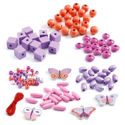 Contas de madeira Djeco "Oh! Les Perles." wooden beads