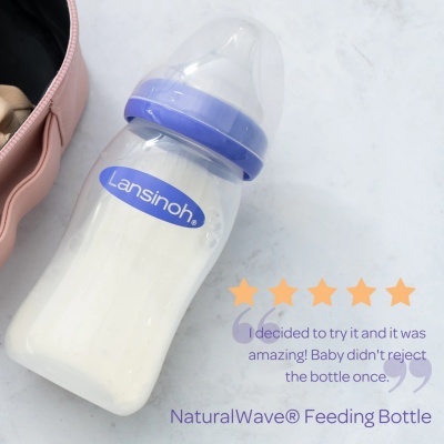 Biberões (Pack 2 un) Lansinoh Feeding Bottle with NaturalWave Teat (2x240 ml)