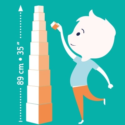 Cubos de empilhar Djeco BabyBloki nestling cubes