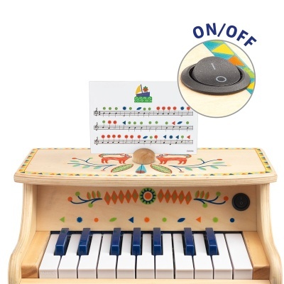 Brinquedo madeira Piano Eletrónico Djeco Animambo Electronic Piano