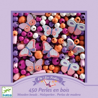 Contas de madeira Djeco "Oh! Les Perles." wooden beads
