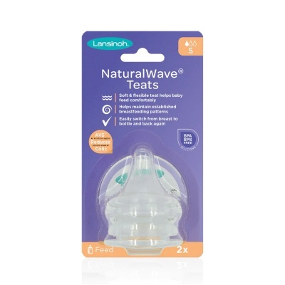 Tetinas (pack de 2 un) para biberões Lansinoh NaturalWave Teats