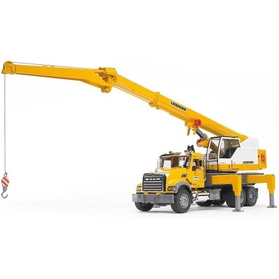 Camião guindaste Bruder Mack Granite Liebher Crane Truck (Escala 1:16)