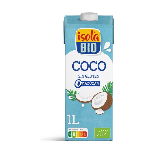Bebida de Coco c/Cálcio Isola BIO 1L Bebida de Coco c/Cálcio Isola BIO 1L
