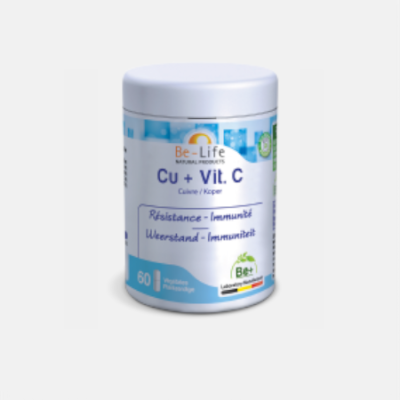 Cobre + Vitamina C Be-Life 60 Cápsulas