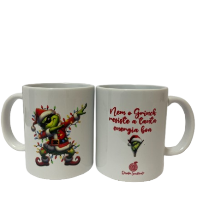 Caneca Grinch C/Luzes Missão DrinkMe - Natal