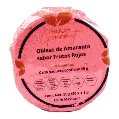 Obleas de Amaranto c/ Frutos Vermelhos Nuum 55g
