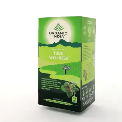 Tulsi Wellness Infusão Organic India 25 saquetas Tulsi Wellness Infusão Organic India 25 saquetas