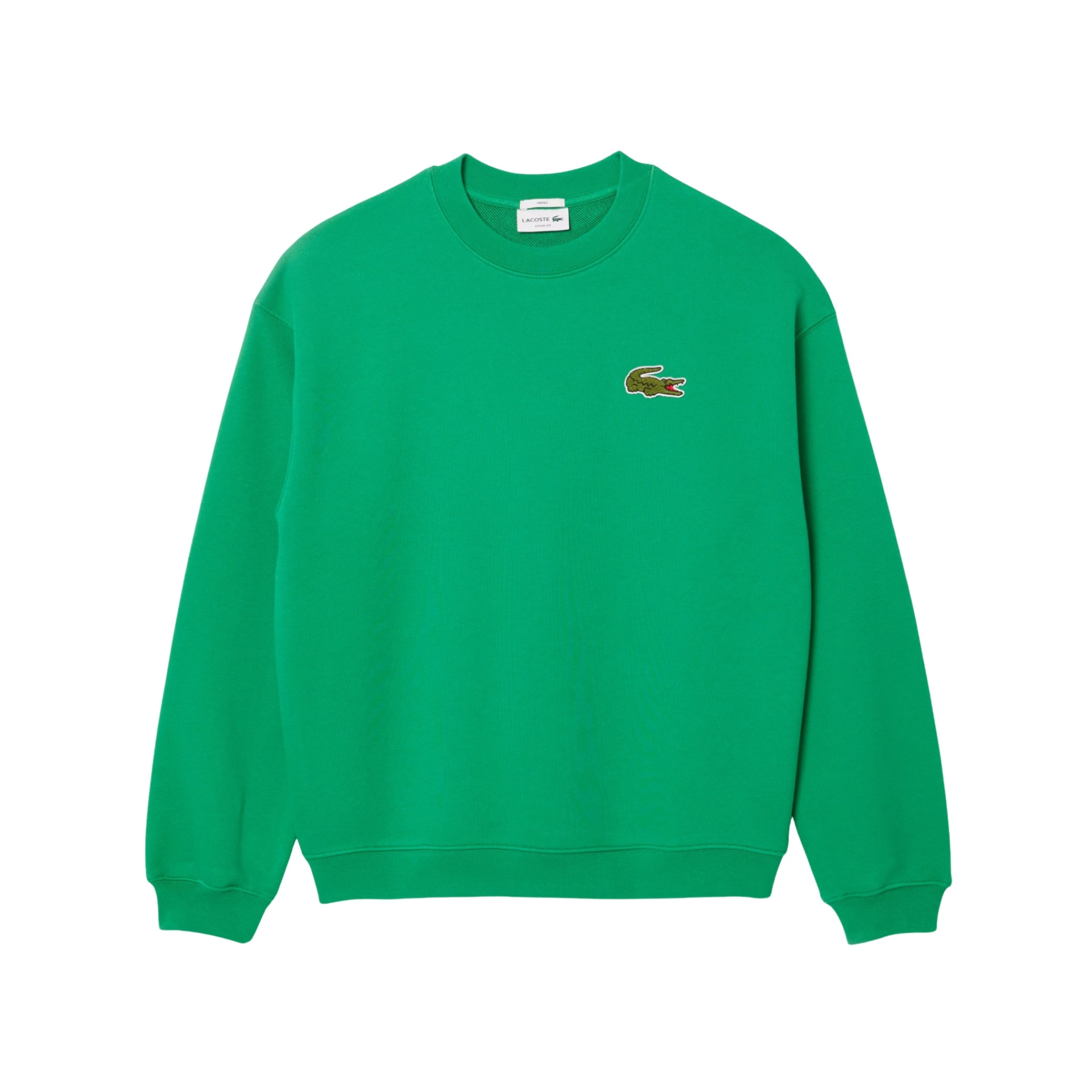 Sweatshirt verde com logótipo de crocodilo bordado
