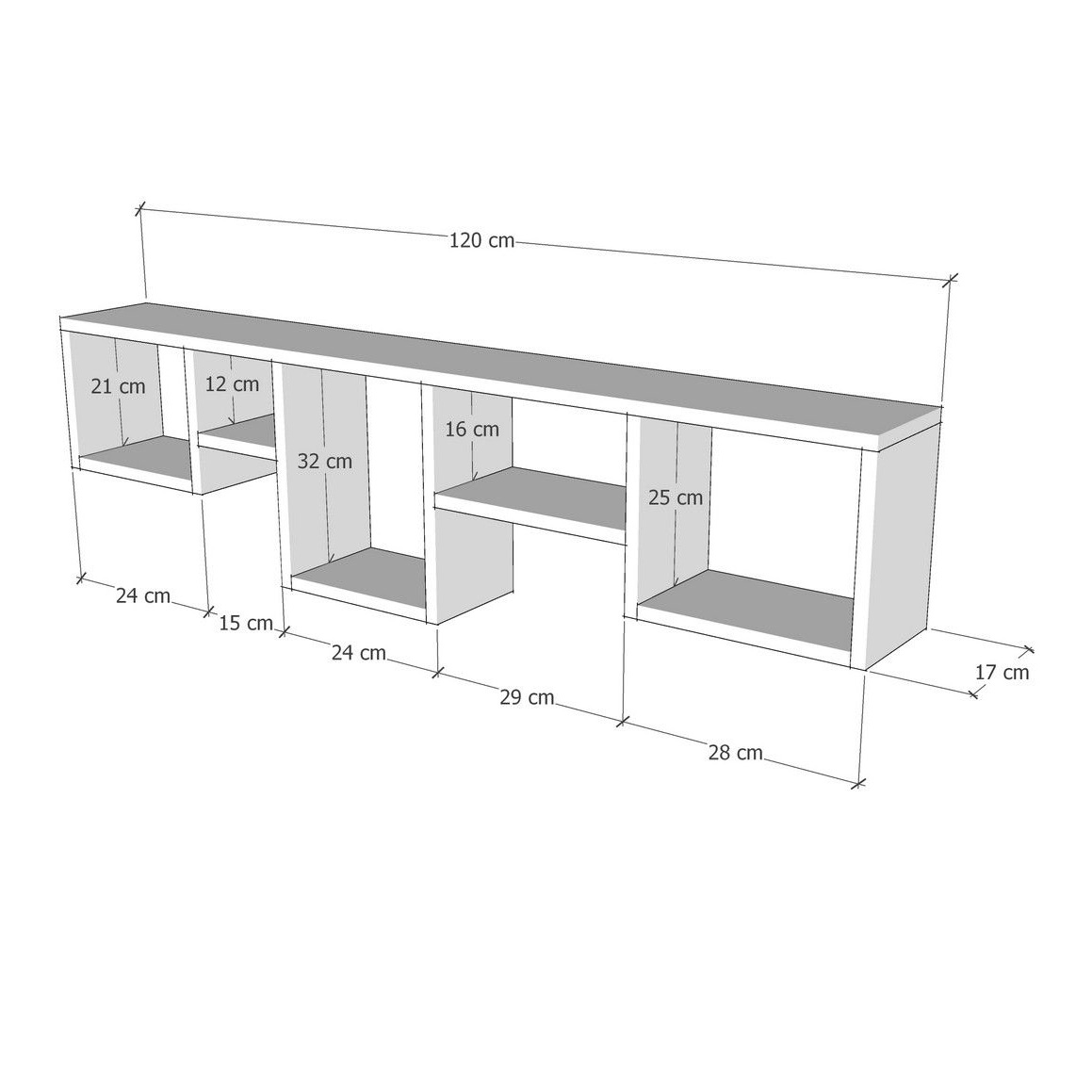Estante de parede - Amanos