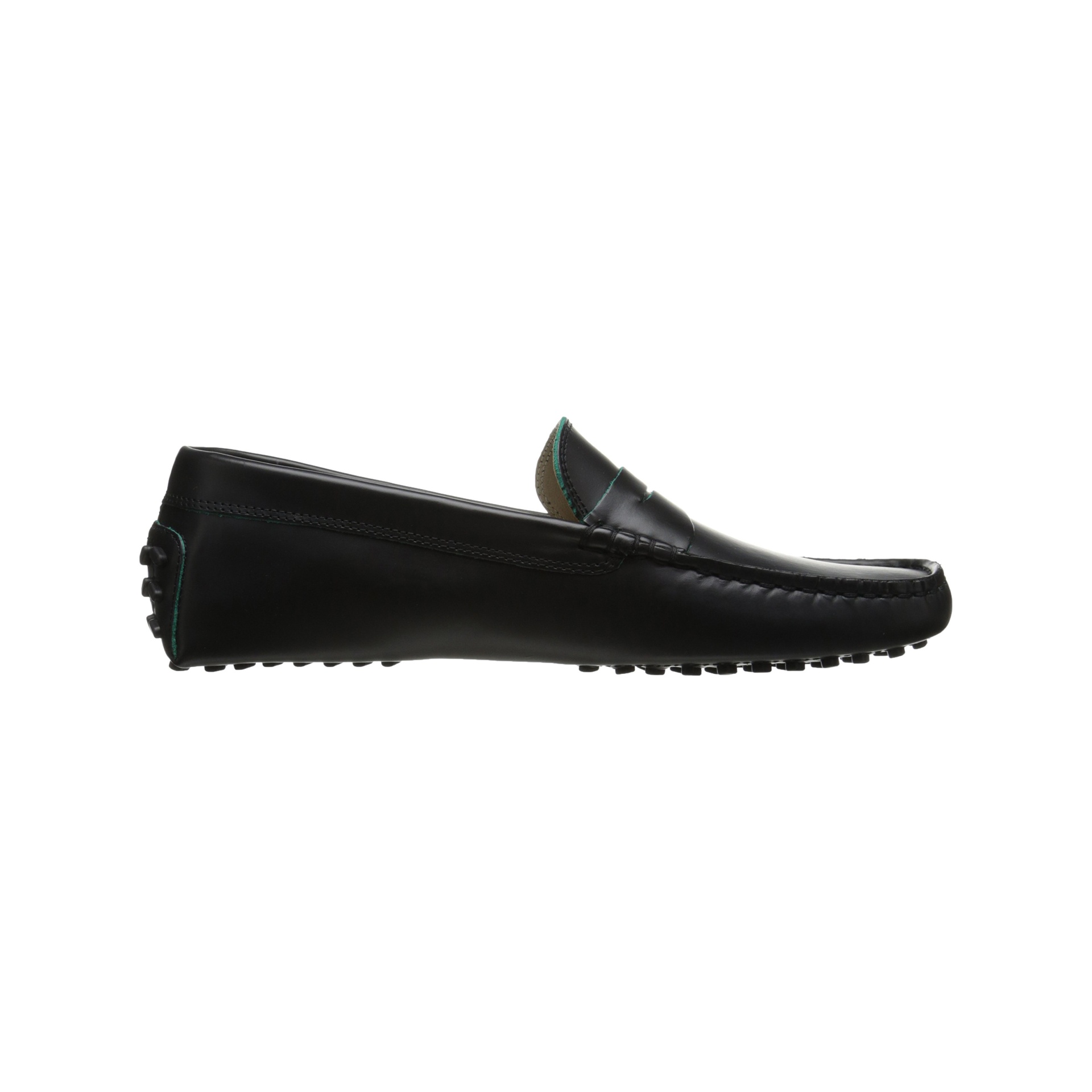 Sapato mocassim preto em couro para homem
