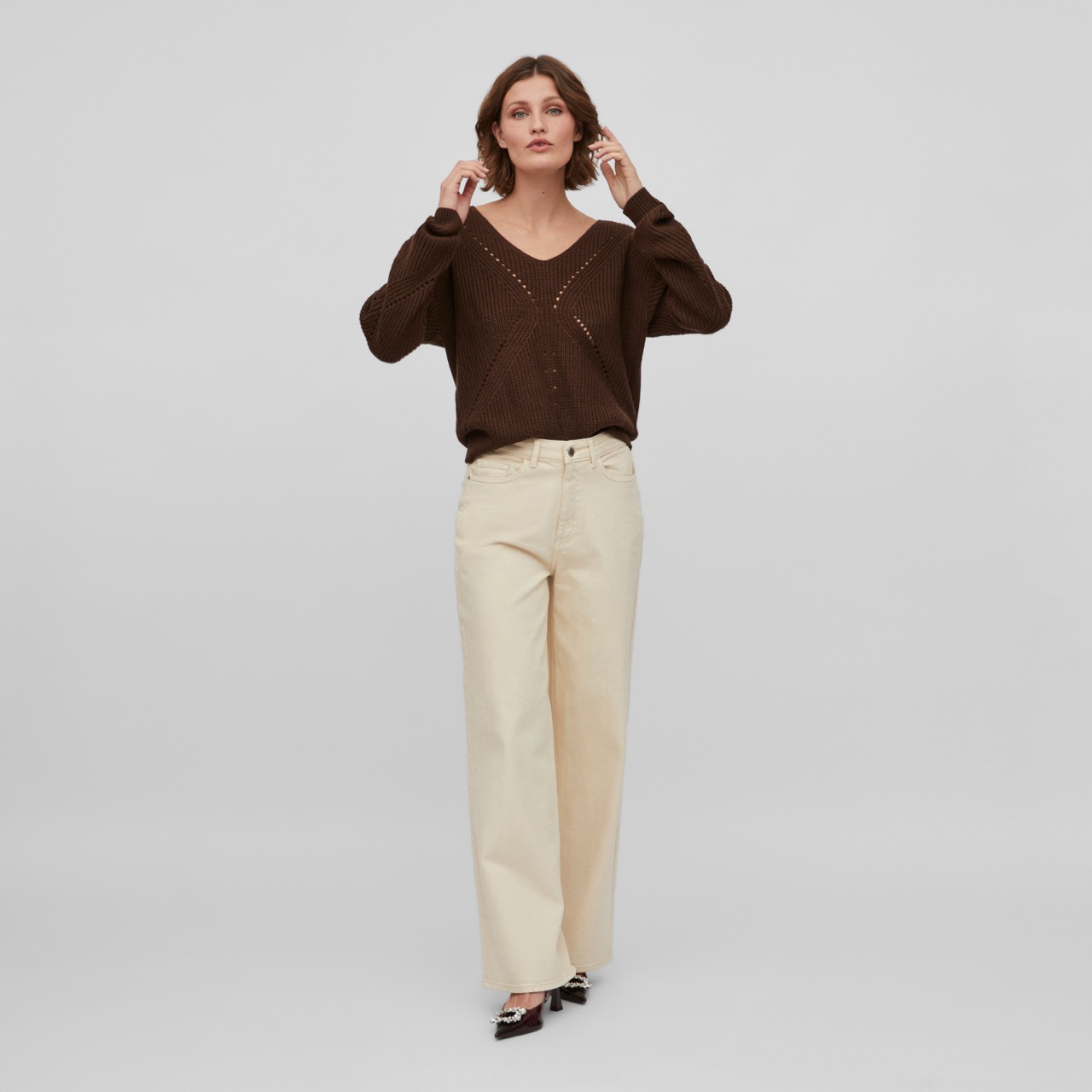 VILA Calças de Ganga