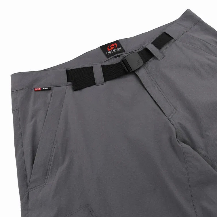 Calças cinzentas HannaH com cinto preto integrado e bolso lateral