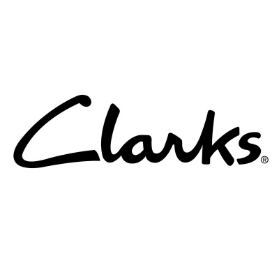 Logótipo da marca Clarks em preto sobre fundo branco