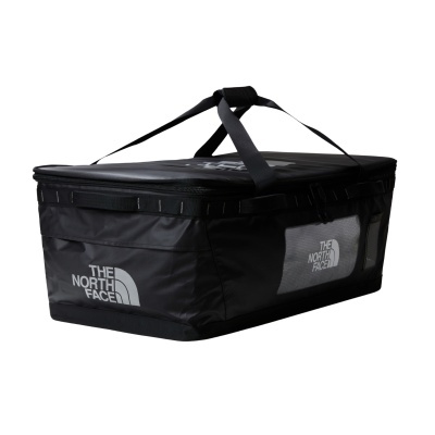 Mala de viagem preta com alças e logo THE NORTH FACE