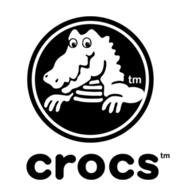 Logótipo da marca Crocs com crocodilo e texto crocs™.