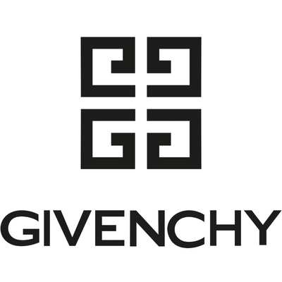 Logótipo GIVENCHY preto com símbolo quadrado geométrico
