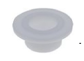 Cúpula redonda branca em plástico com borda larga