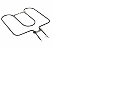 Resistência elétrica metálica preta em forma de U com terminais