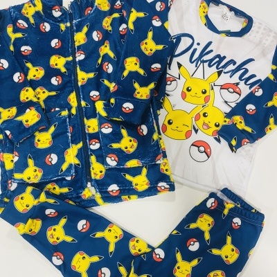 Pijama 3 Peças - Pijama com robe