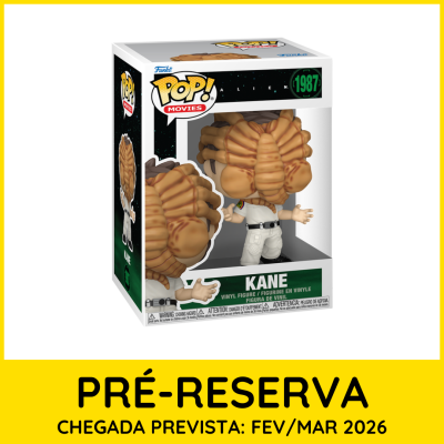 Boneco Funko Pop Kane Alien 1987 em embalagem com janela