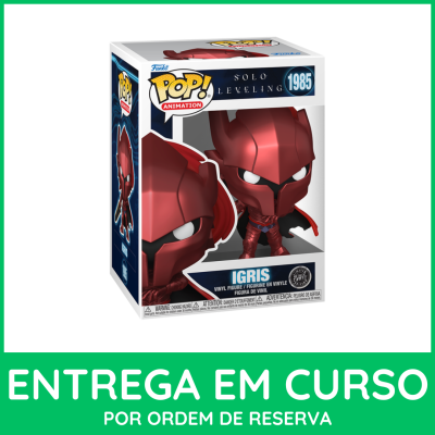 Figura Funko Pop Igris Solo Leveling na caixa