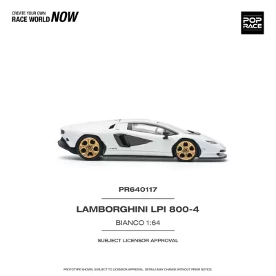 Diecast 1:64 Lamborghini Countach LPI 800-4 Bianco Siderale - Pop Race