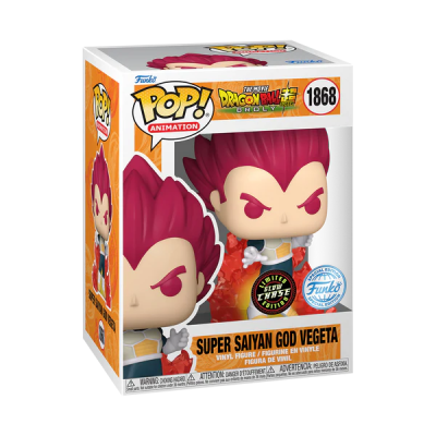BUNDLE Funko POPs! Animation The Movie Dragon Ball Super Broly Super Saiyan God Vegeta #1868 SE + Super Saiyan God Vegeta #1868 SE CHASE