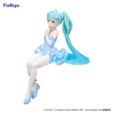 Figura Hatsune Miku Noodle Stopper Flower Fairy Nemophila Pail Blue Color Ver. 15cm FuRyu