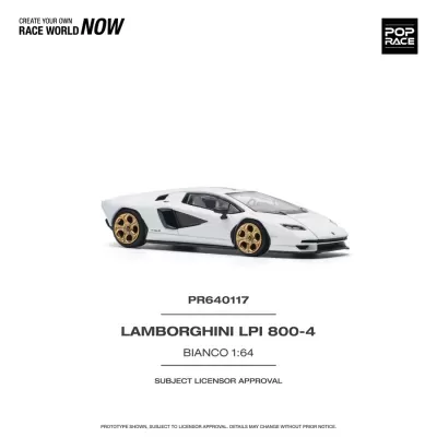Diecast 1:64 Lamborghini Countach LPI 800-4 Bianco Siderale - Pop Race