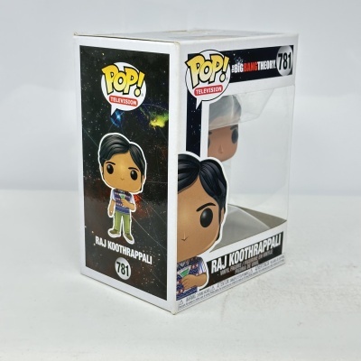 Figura de vinil Raj Koothrappali da série The Big Bang Theory em embalagem Pop! Television.