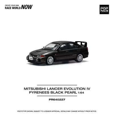 Diecast 1:64 Mitsubishi Lancer Evolution IV Pyrenees Black Pearl - Pop Race