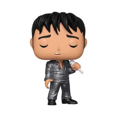 Funko POP! Rocks Elvis Presley Elvis '68 Comeback Special #188 Glitter SE
