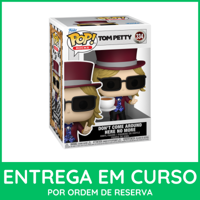 Funko Pop Rocks Tom Petty 334 com chávena na caixa