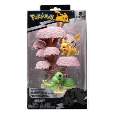 Pokémon Select Diorama + Figura (Caterpie e Pikachu) 18cm