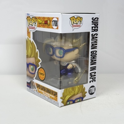 * 2ª MÃO * Funko POP! Animation Dragon Ball Super Super Hero Super Saiyan Gohan in Cape #1708 CHASE SE