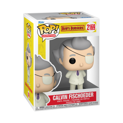 Figura Funko Pop! Calvin Fischoeder da série Bob's Burgers na embalagem