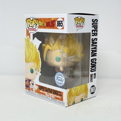 * 2ª MÃO * Funko POP! Animation Dragon Ball Z Super Saiyan Goku With Energy #865 SE
