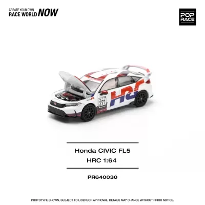Diecast 1:64 Honda Civic Type R (FL5) #271 White / Red / Blue - Pop Race