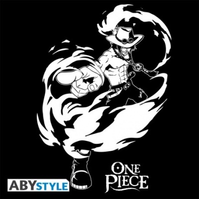 T-Shirt One Piece Portgas D. Ace ABYstyle (Disponível em Vários Tamanhos)