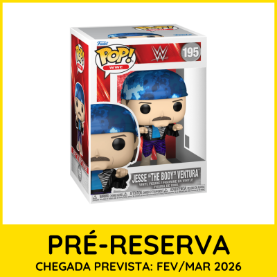 Figura Funko Pop vinil WWE Jesse The Body Ventura número 195 em caixa