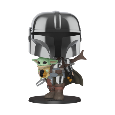 Funko POP! Star Wars The Mandalorian With The Child 10" #380 (Jumbo Sized POP!)